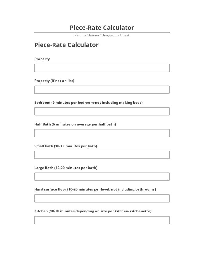 Arrange Piece-Rate Calculator in Salesforce