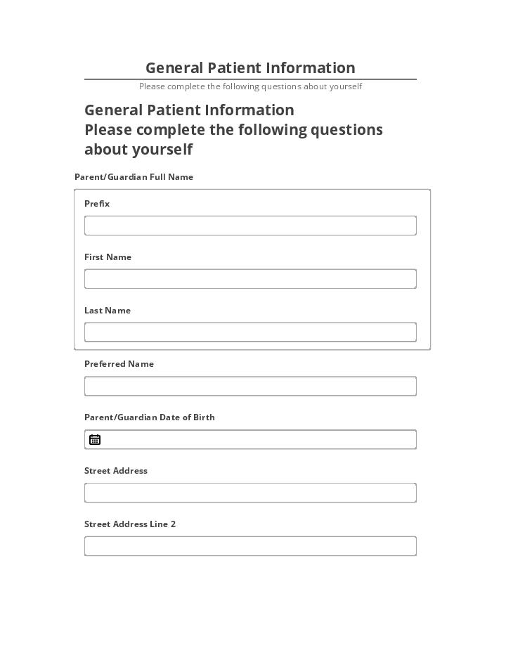 Arrange General Patient Information in Salesforce