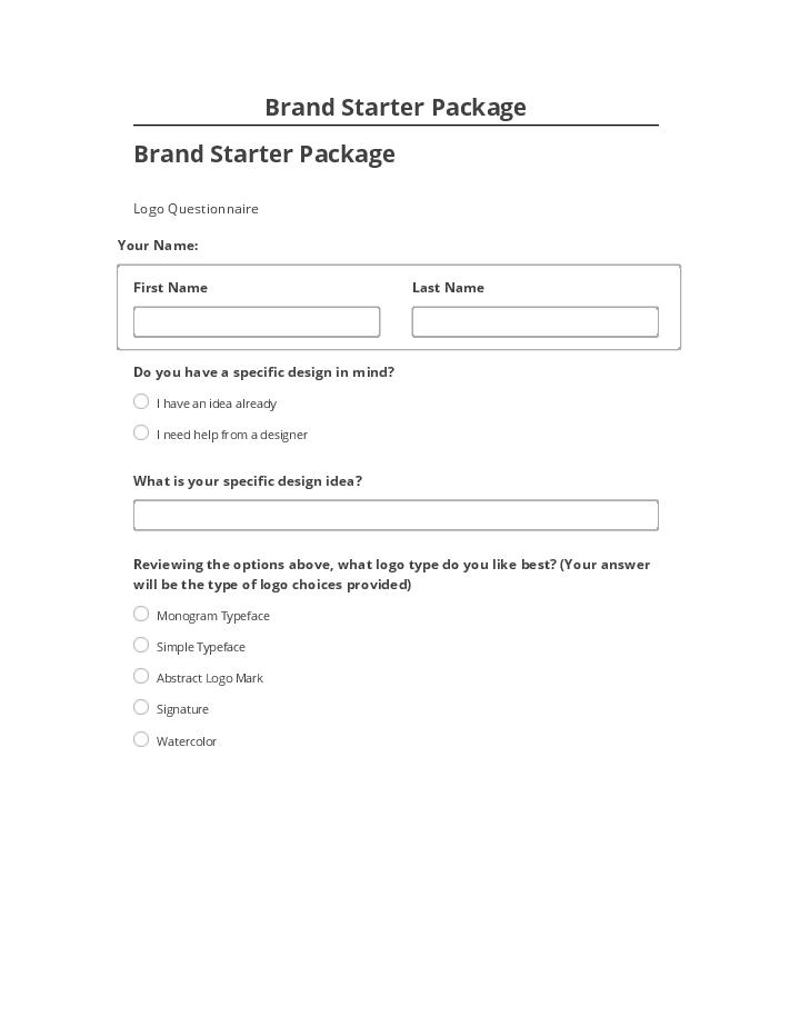 Pre-fill Brand Starter Package from Microsoft Dynamics