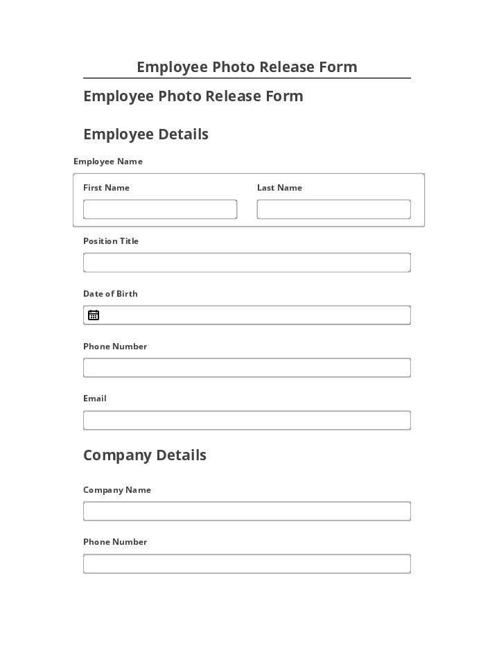Manage Employee Photo Release Form in Microsoft Dynamics