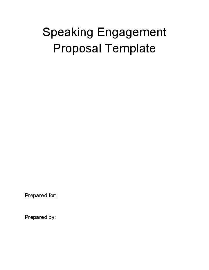 Update Speaking Engagement Proposal