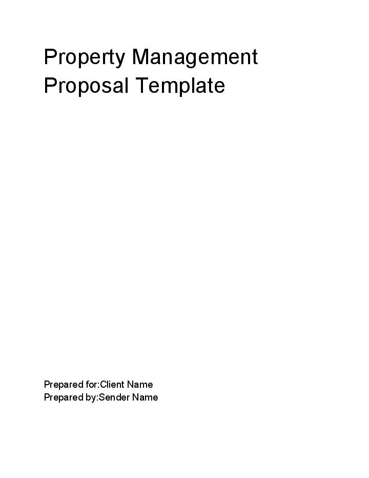 Manage Property Management Proposal