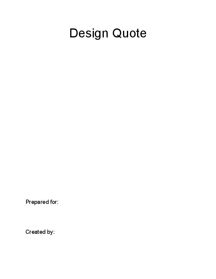 Pre-fill Design Quote from Salesforce