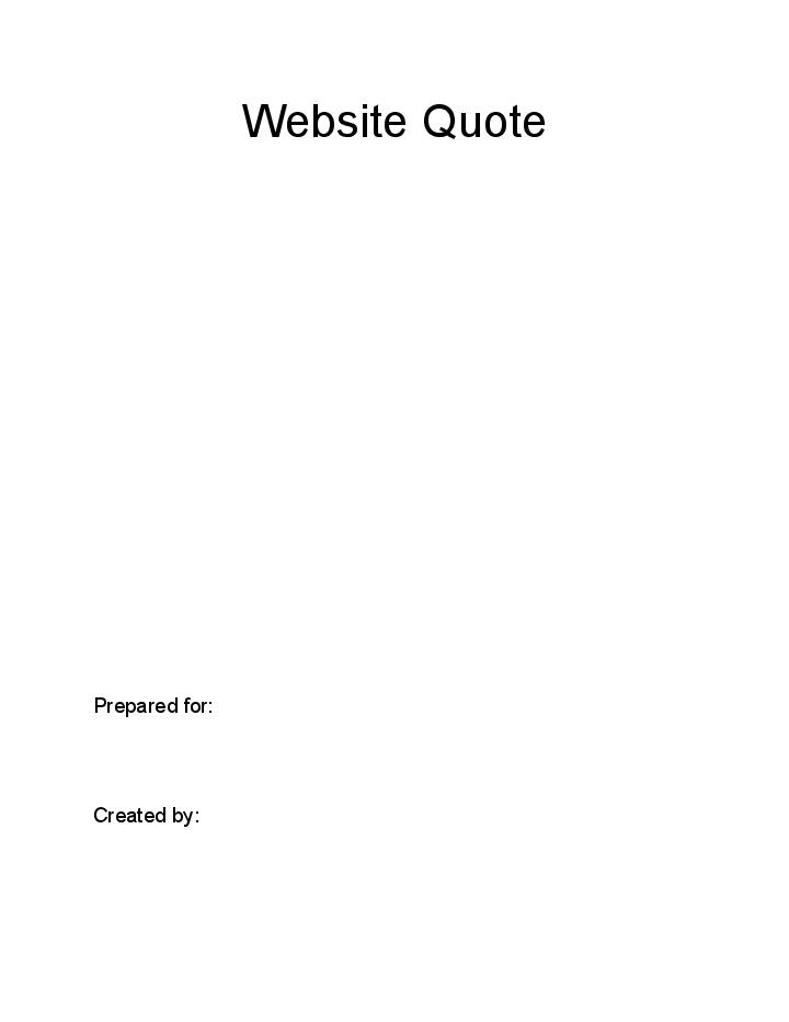 Automate Website Quote