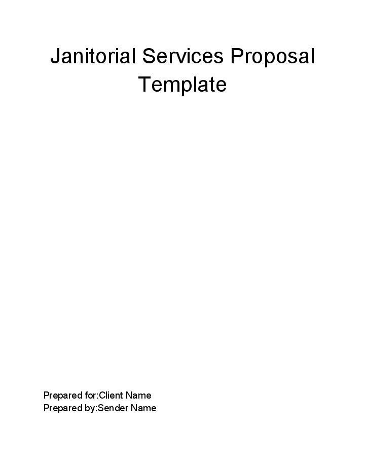 Update Janitorial Services Proposal from Microsoft Dynamics
