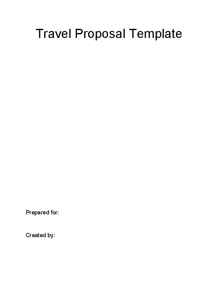 Arrange Travel Proposal in Salesforce