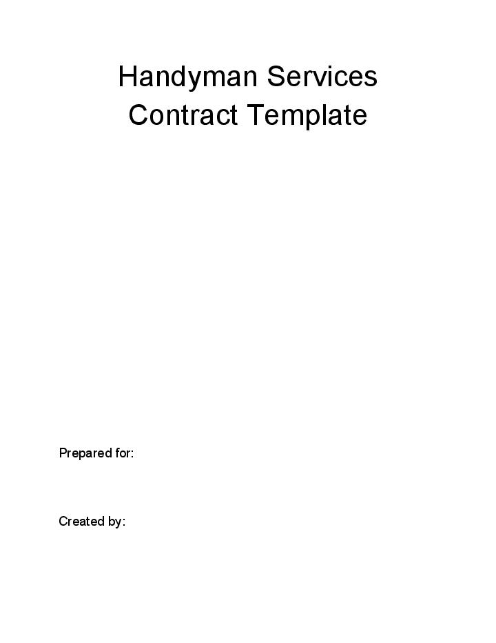 Update Handyman Services Contract