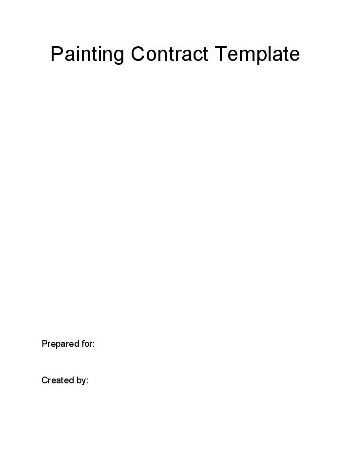 Pre-fill Painting Contract