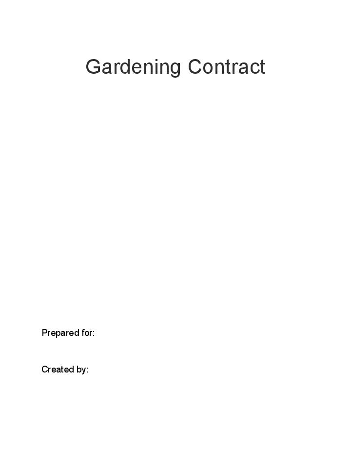 Extract Gardening Contract