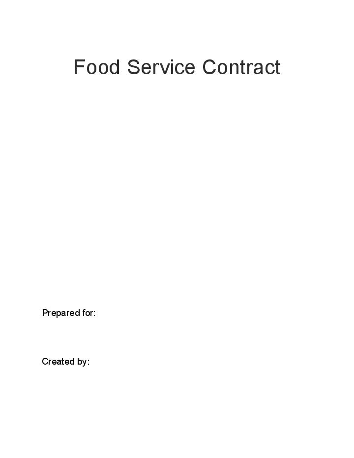 Incorporate Food Service Contract