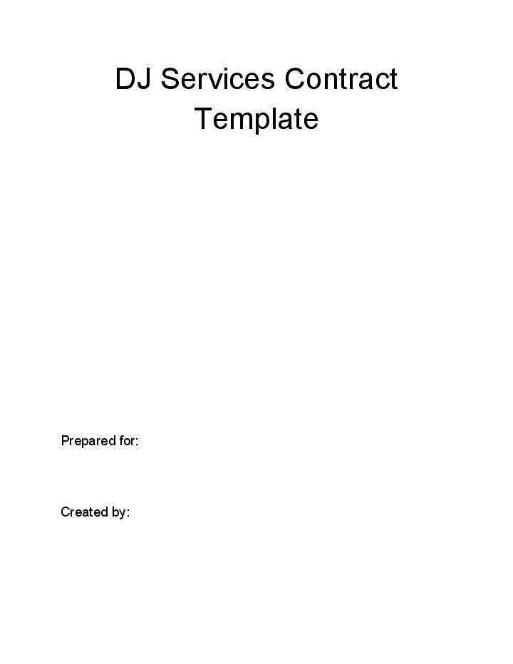Pre-fill Dj Services Contract