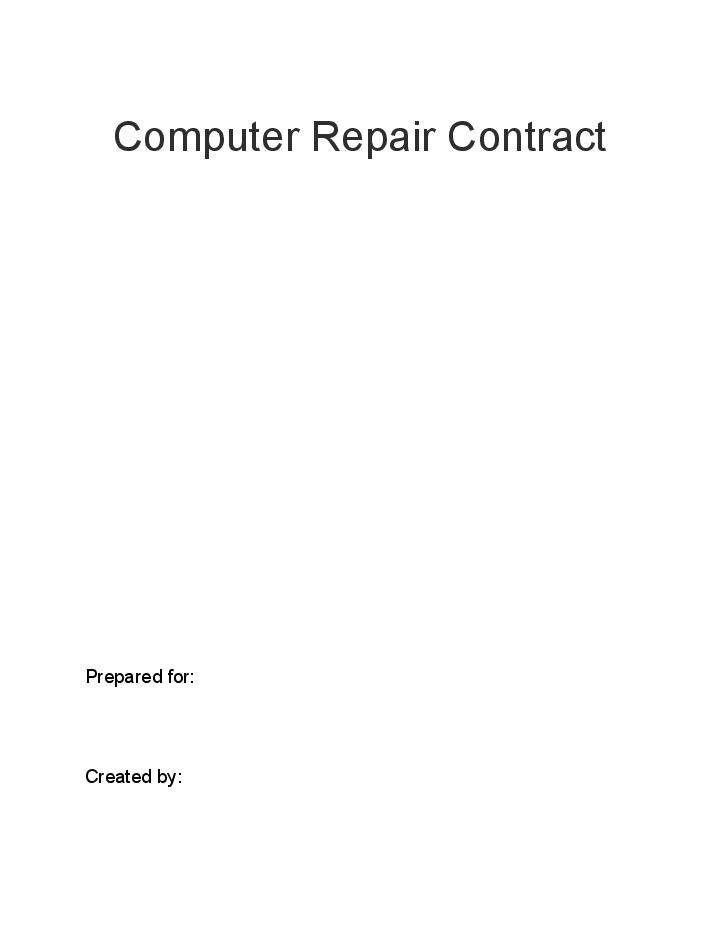 Arrange Computer Repair Contract in Salesforce