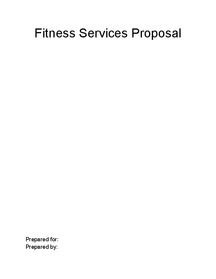 Arrange Fitness Services Proposal in Netsuite