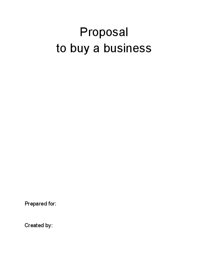 Incorporate Proposal To Buy A Business in Netsuite