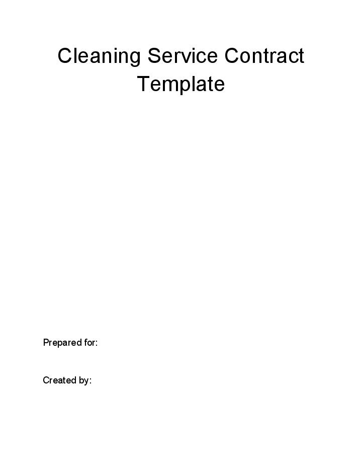 Update Cleaning Service Contract