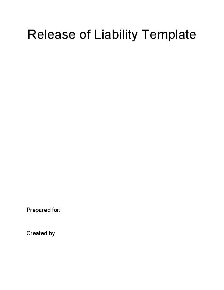 Integrate Release Of Liability with Netsuite