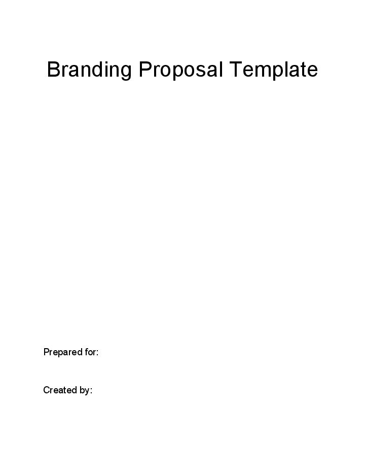 Pre-fill Branding Proposal