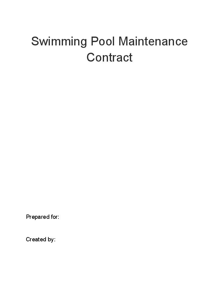 Export Swimming Pool Maintenance Contract to Salesforce