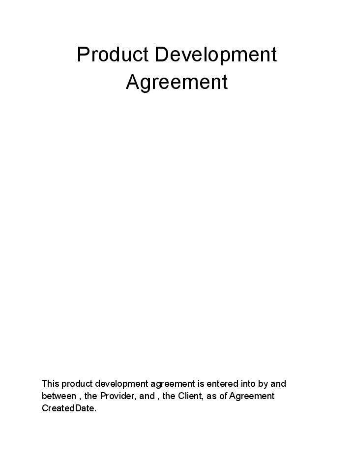 Automate Product Development Agreement in Netsuite
