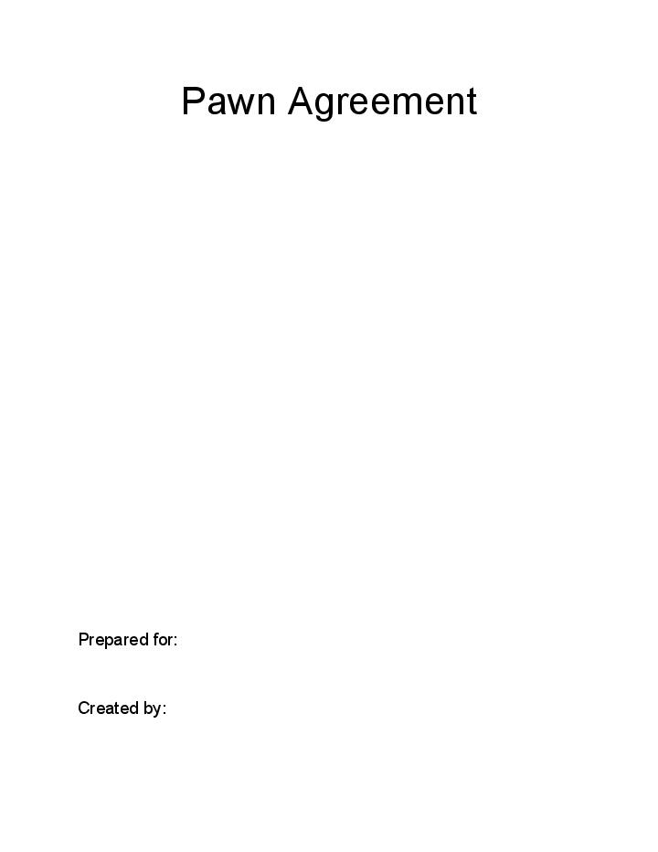 Pre-fill Pawn Agreement