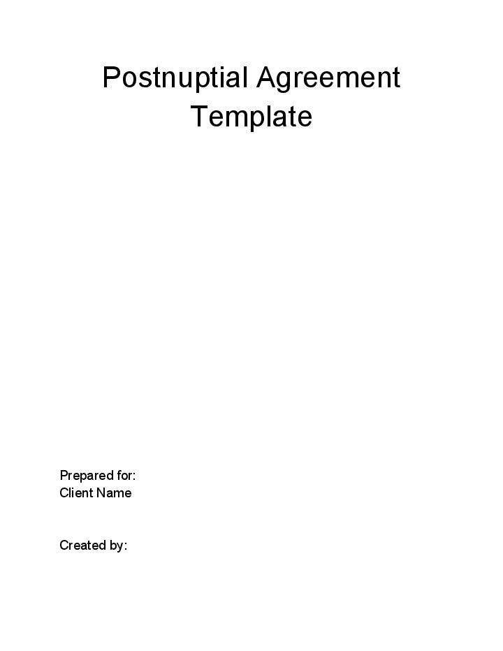 Update Postnuptial Agreement