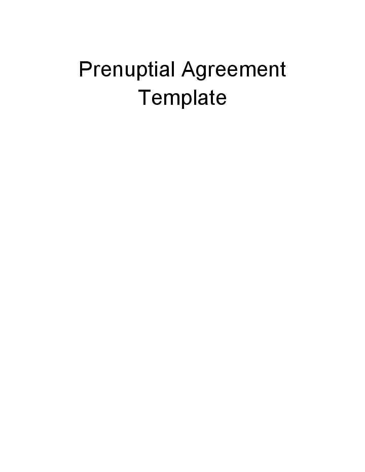 Pre-fill Prenuptial Agreement from Salesforce