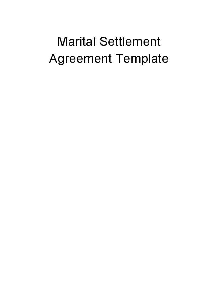 Export Marital Settlement Agreement