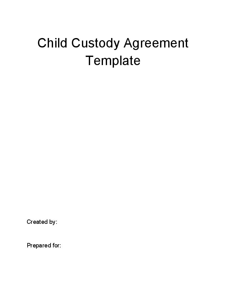 Manage Child Custody Agreement in Netsuite
