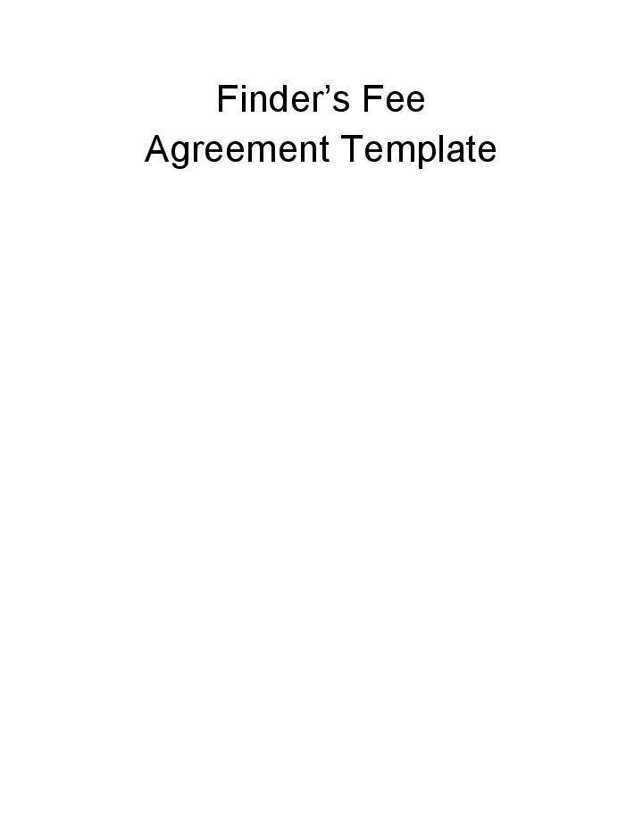 Synchronize Finder’s Fee Agreement with Salesforce