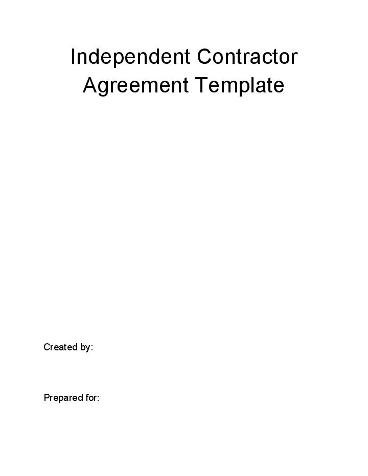Incorporate Independent Contractor Agreement in Salesforce
