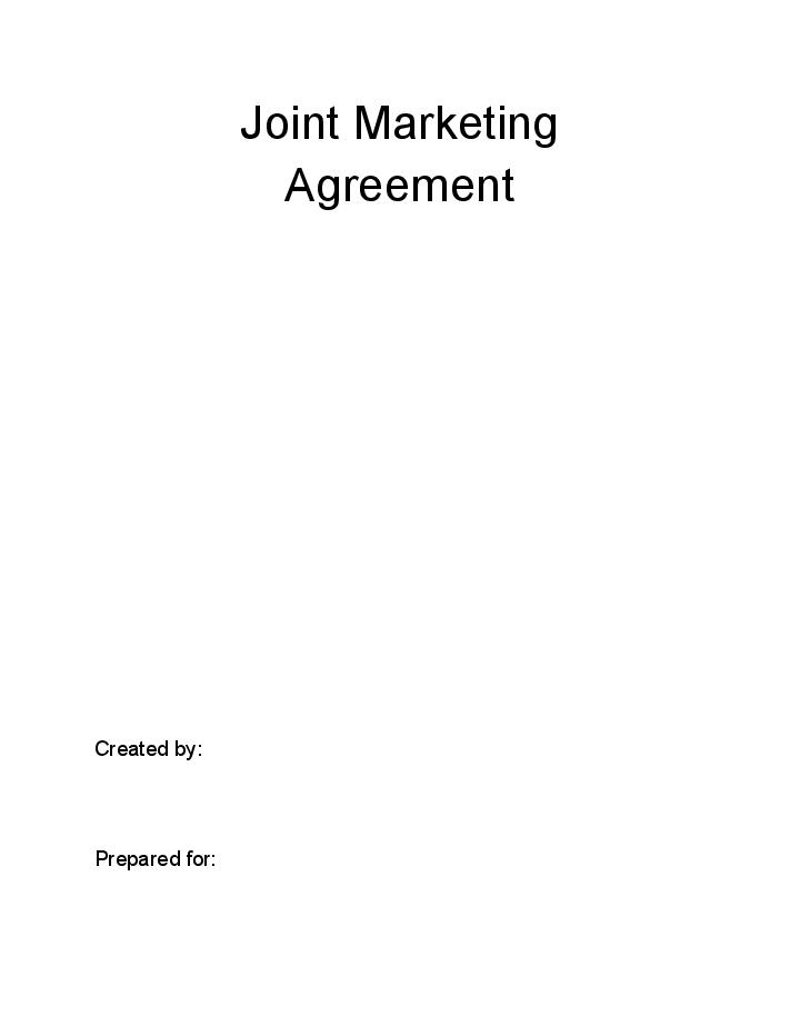 Arrange Joint Marketing Agreement in Salesforce