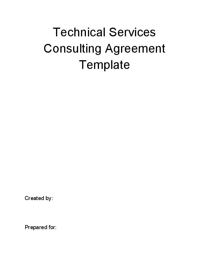 Pre-fill Technical Services Consulting Agreement from Microsoft Dynamics