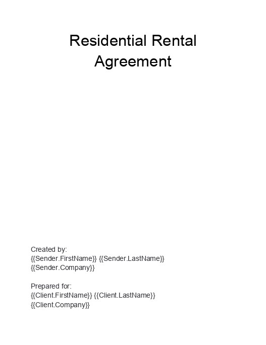 Arrange Residential Rental Agreement in Salesforce