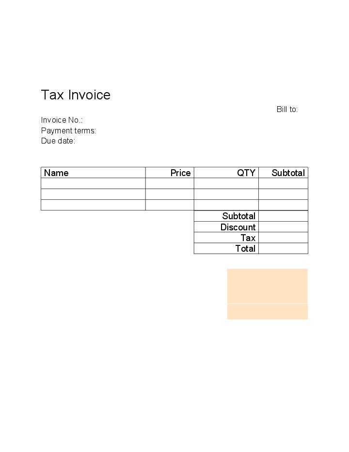 Manage Tax Invoice