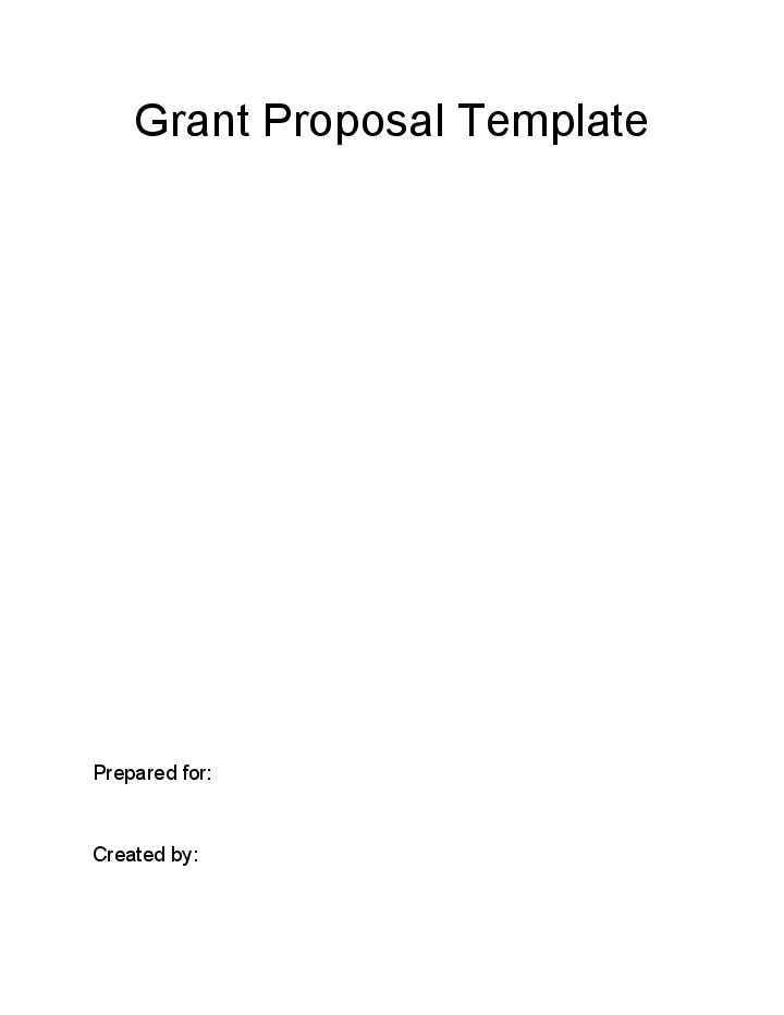 Update Grant Proposal from Salesforce