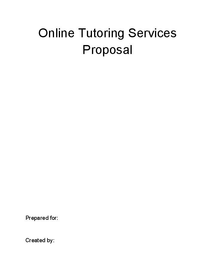 Manage Online Tutoring Services Proposal