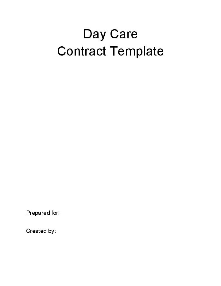 Incorporate Day Care Contract in Salesforce