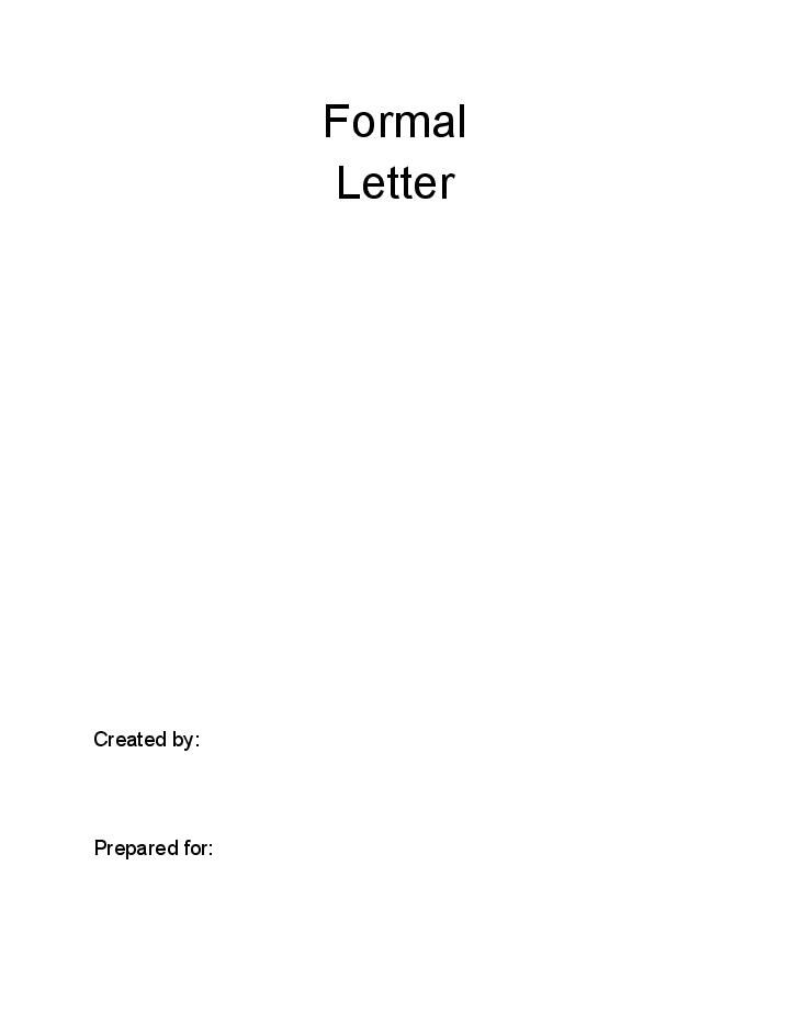 Arrange Formal Letter in Netsuite