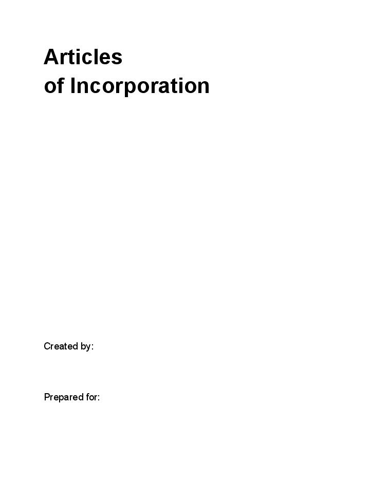 Automate Articles Of Incorporation