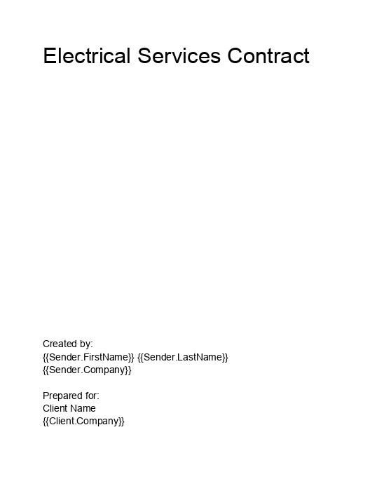 Integrate Electrical Services Contract with Salesforce