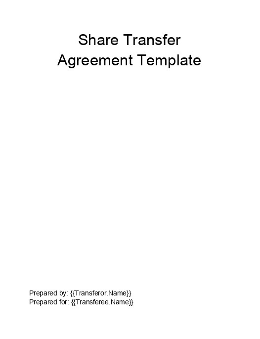 Arrange Share Transfer Agreement