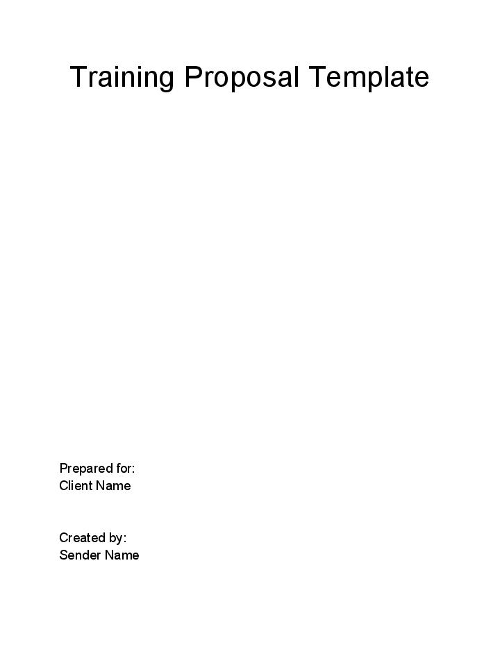 Pre-fill Training Proposal from Netsuite