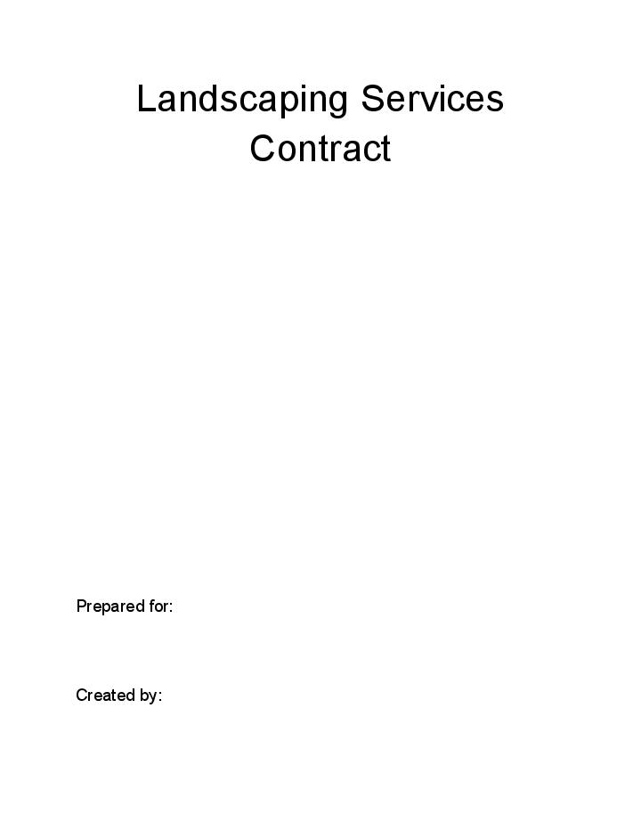 Arrange Landscaping Services Contract
