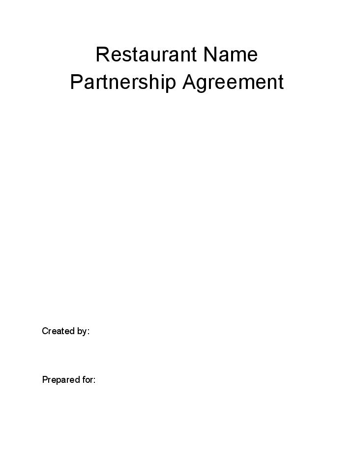 Integrate Restaurant Partnership Agreement with Salesforce