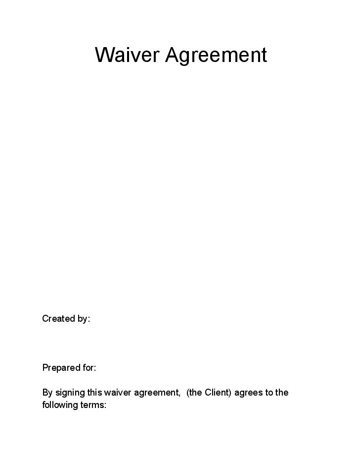 Incorporate Waiver Agreement Template