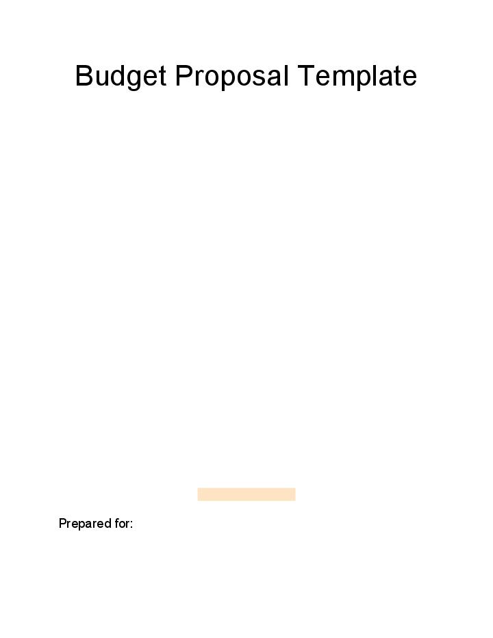 Incorporate Budget Proposal in Salesforce