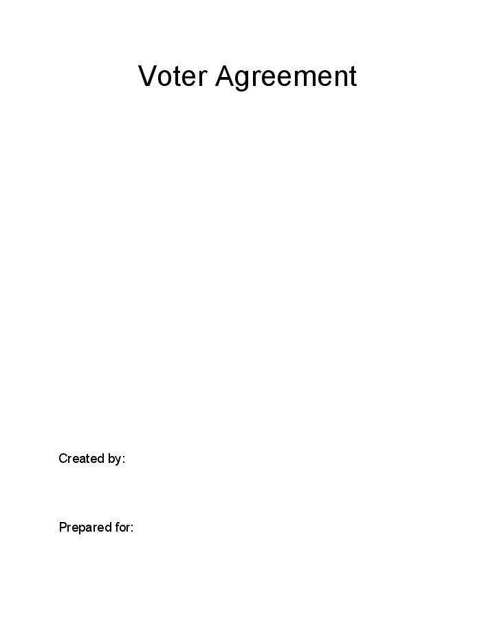 Export Voter Agreement to Netsuite