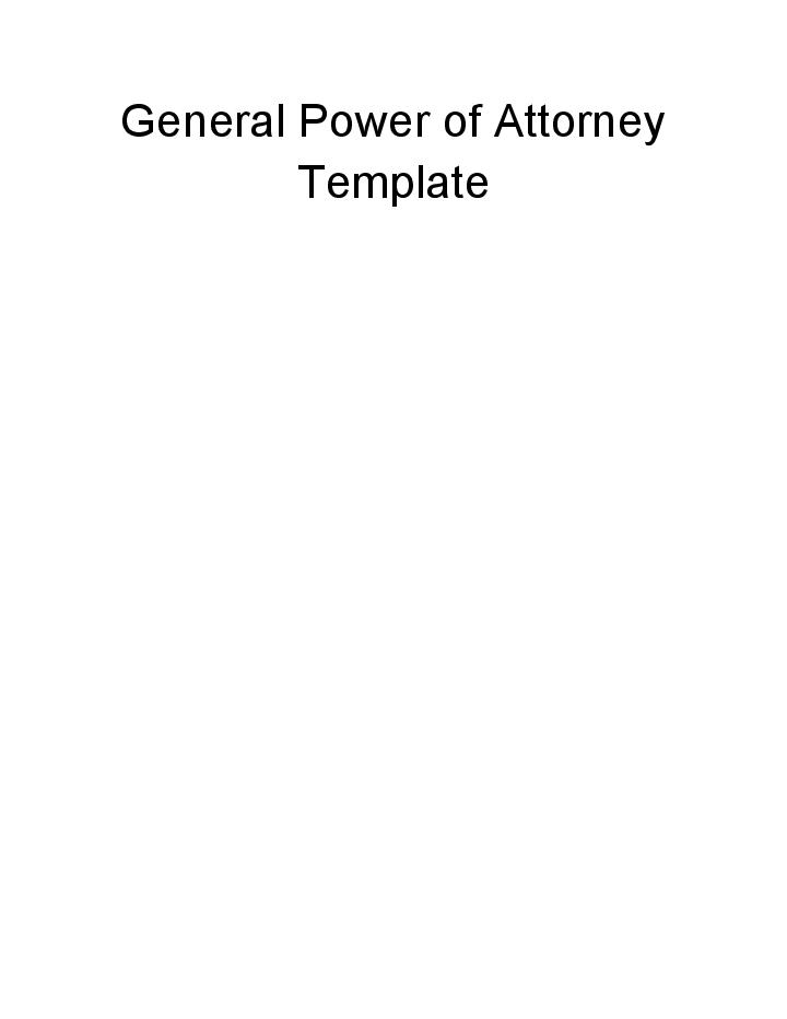 Incorporate General Power Of Attorney