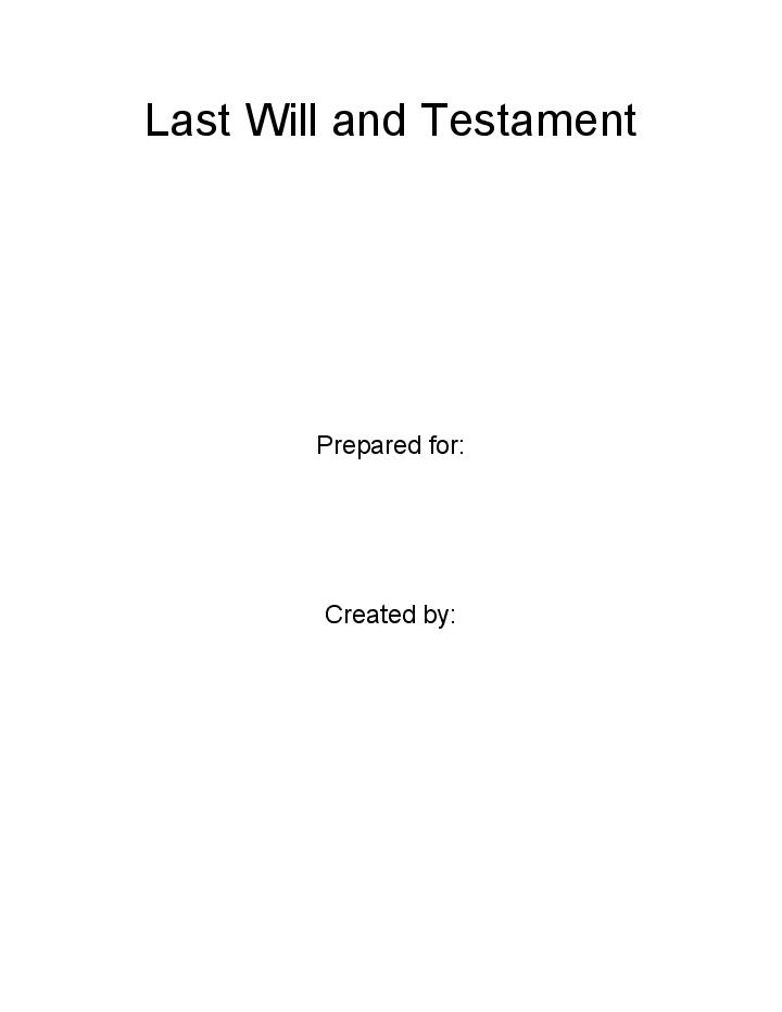 Update Last Will And Testament from Netsuite