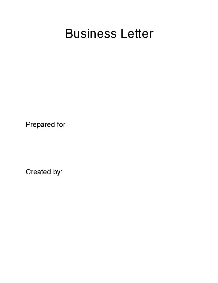 Arrange Business Letter in Microsoft Dynamics